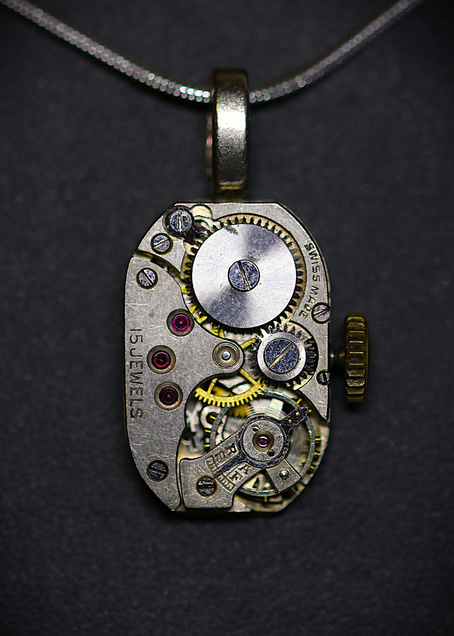 Necklace Rectangle with Crown